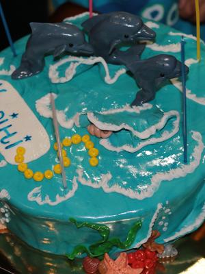 Тортик "Море з дельфінами"