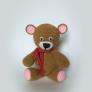 Ведмедик з рожевим шаликом